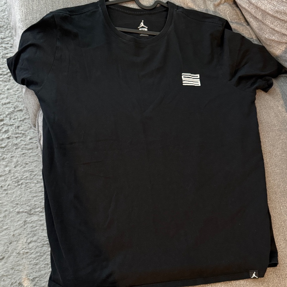 Jordan Black Tee with White Logo
